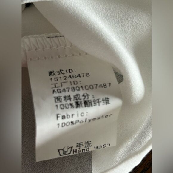 HaoDuoYi blouse women’s XL button down top‎ black white NWT - Picture 13 of 13